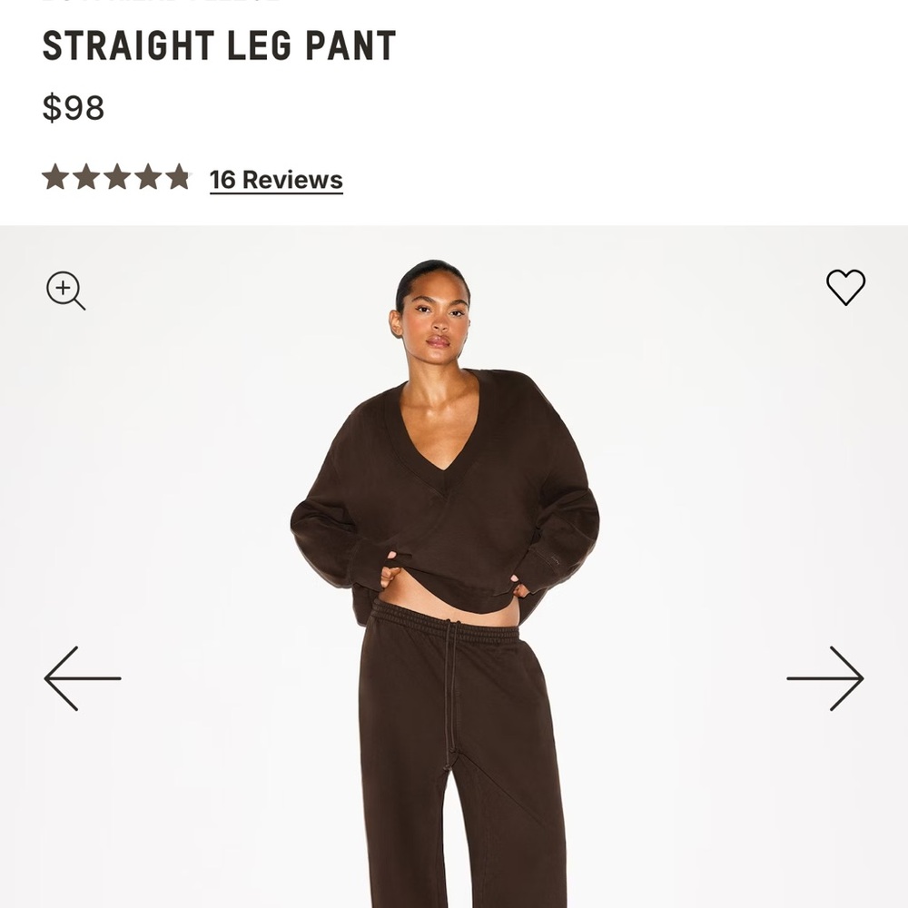 SKIMS Expresso boyfriend Straight Leg Pants